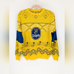 Chiquita Banana Yellow Logo Sweater Mens Size M Ugly Sweater Award Prize Promo
